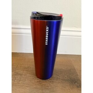 Starbucks 2022 Watermelon Red‎ & Blue Gradient Hot/Cold Stainless Tumbler